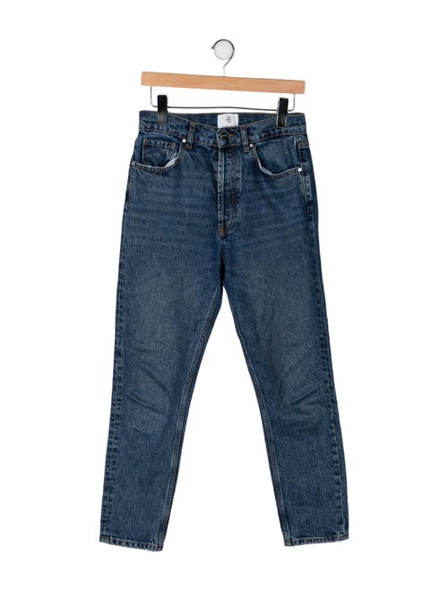 Anine Bing High-Rise Straight Leg Jeans