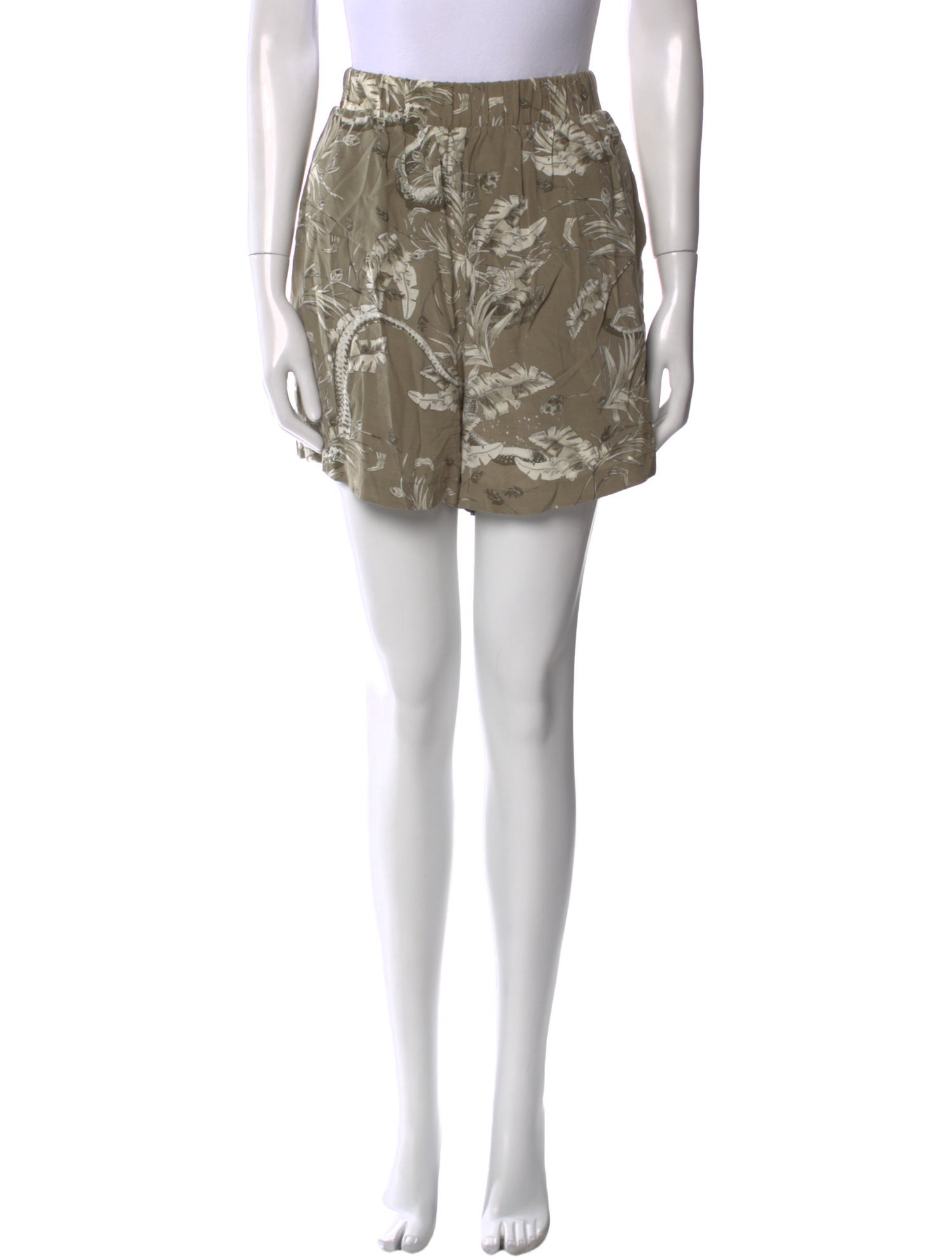 Anine Bing Printed Mini Shorts