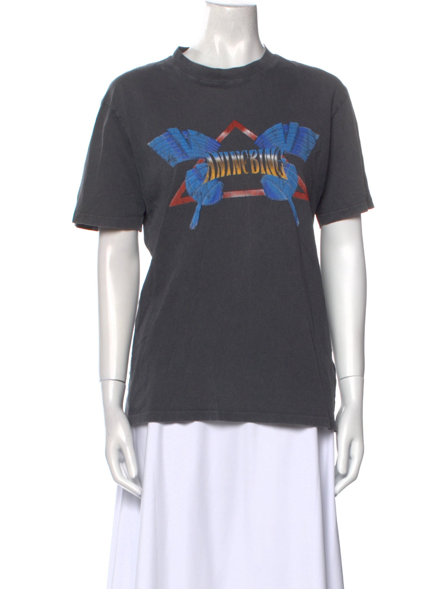 Anine Bing Graphic Print Crew Neck T-Shirt