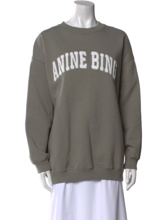 Anine Bing Graphic Print Crew Neck Sweatshirt