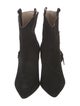 Anine Bing Suede Fringe Trim Accent Lace-Up Boots