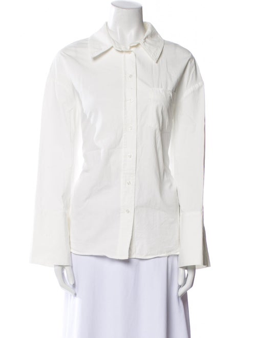 Anine Bing Long Sleeve Button-Up Top