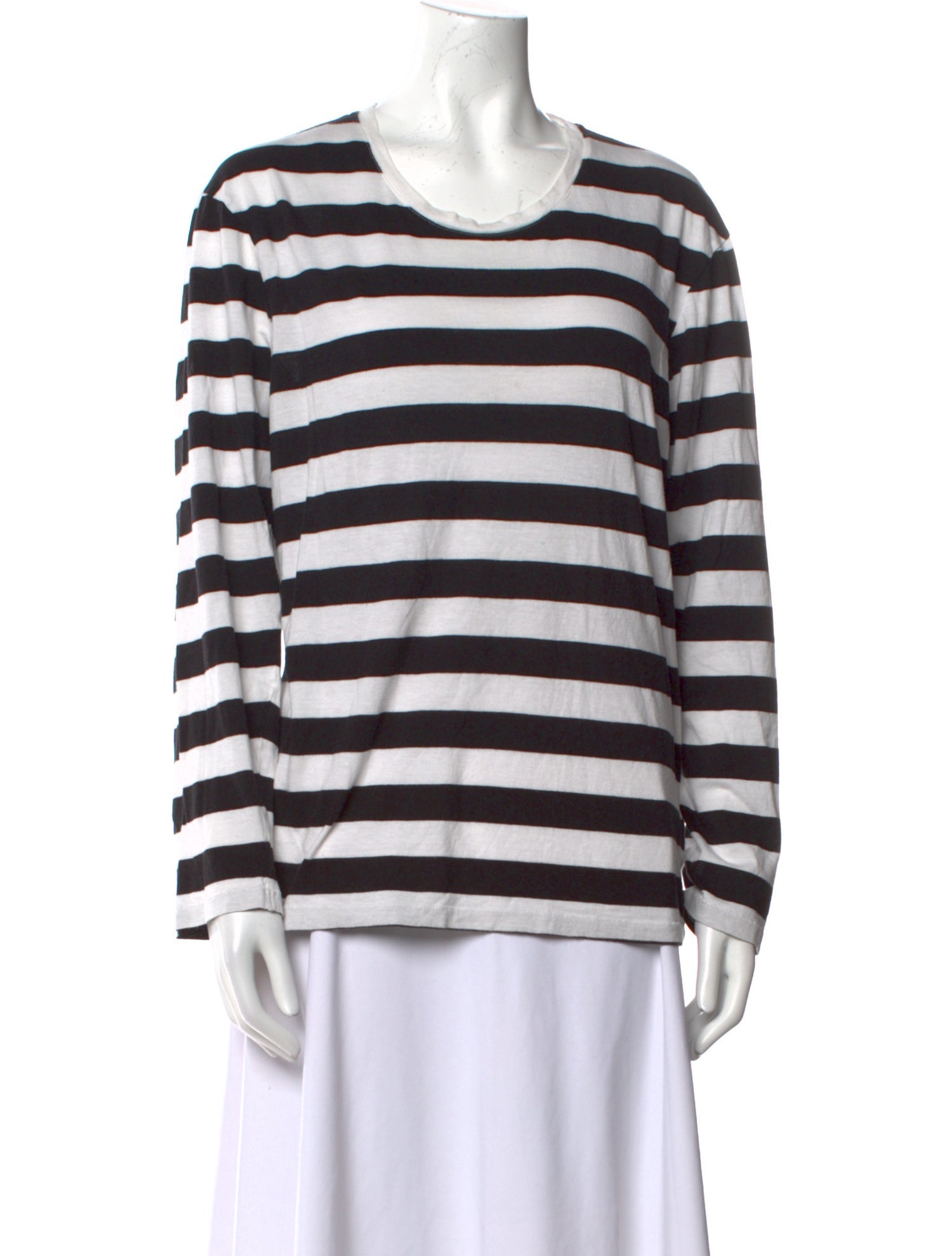 Anine Bing Striped Scoop Neck Sweatshirt
