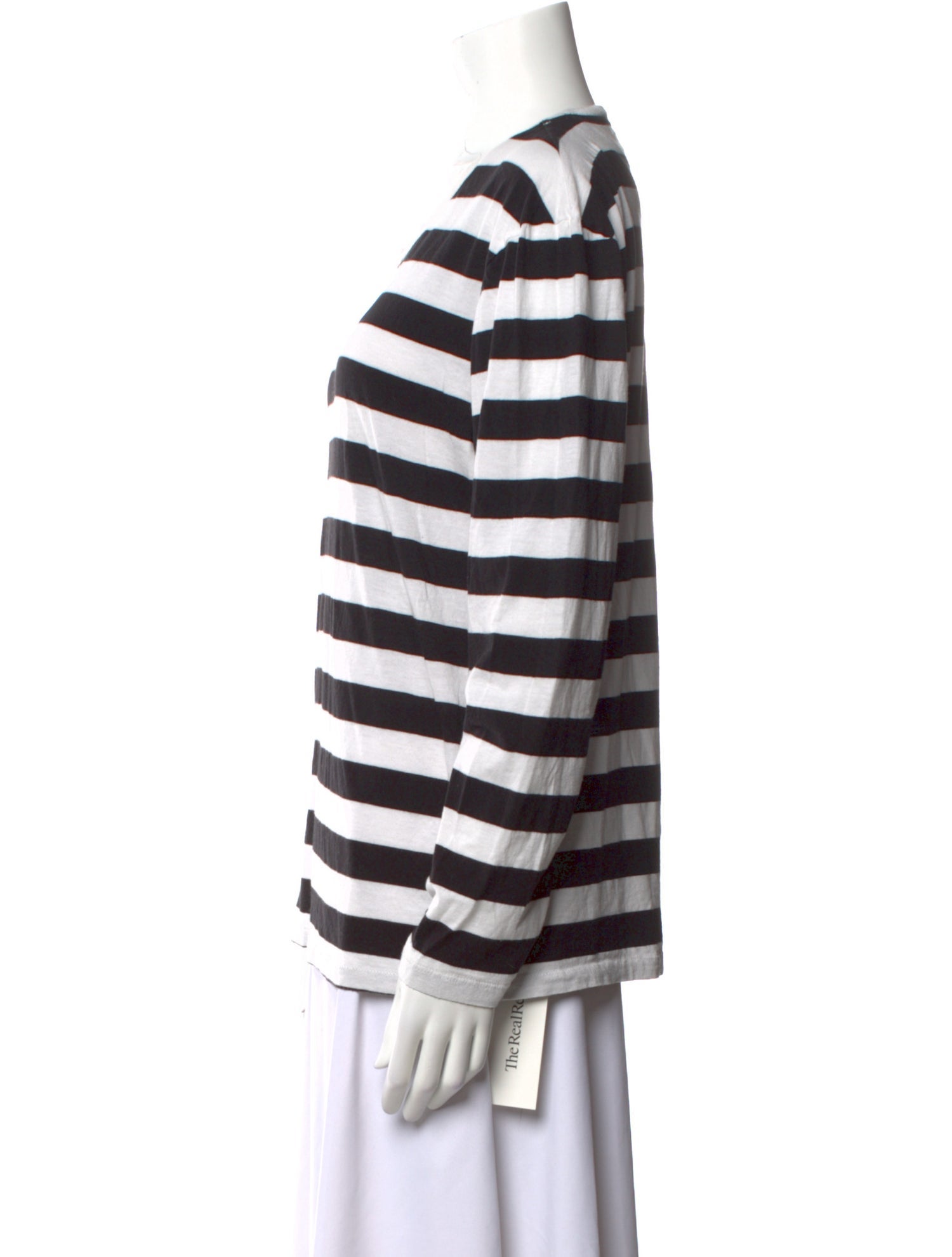 Anine Bing Striped Scoop Neck Sweatshirt
