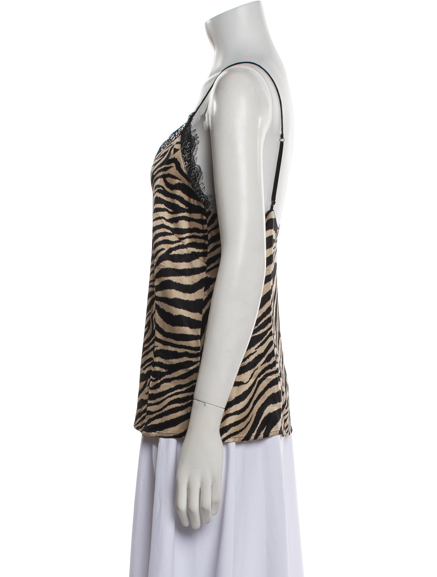 Anine Bing Silk Animal Print Top