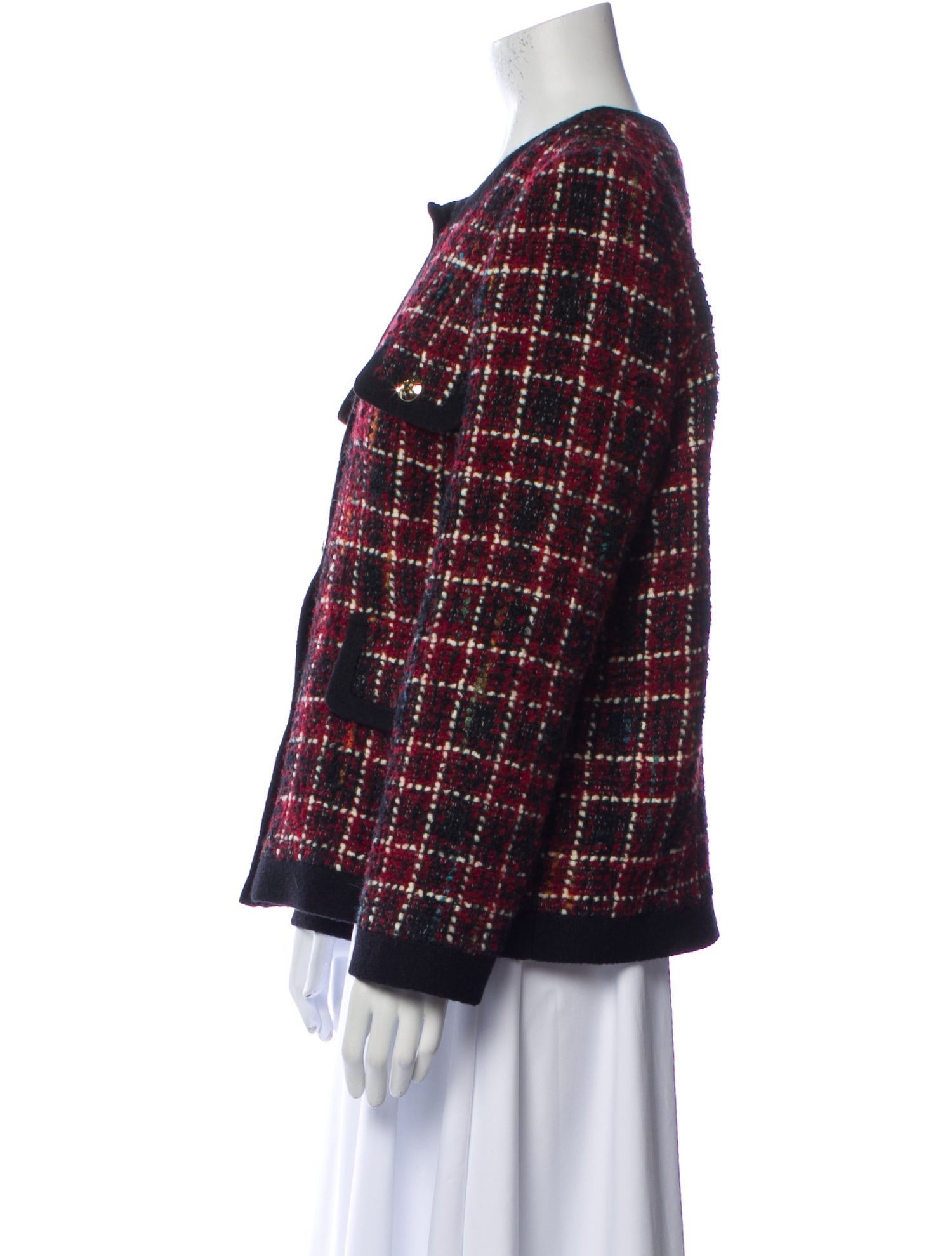 Anine Bing Wool Plaid Print Jacket
