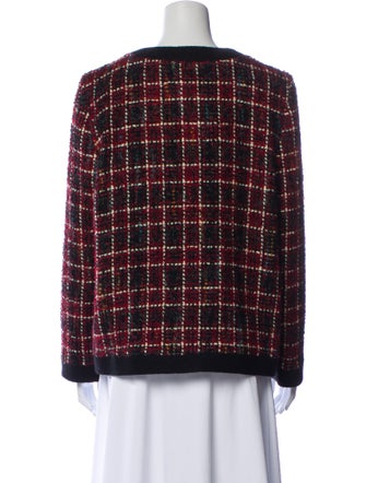 Anine Bing Wool Plaid Print Jacket