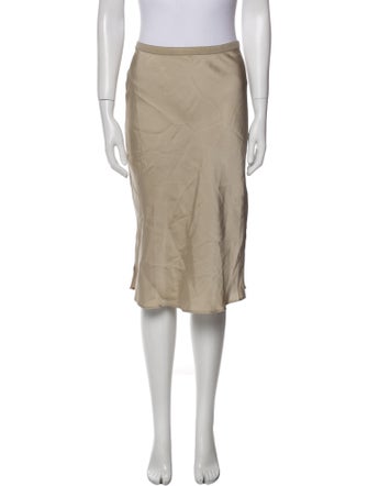 Anine Bing Silk Knee-Length Skirt