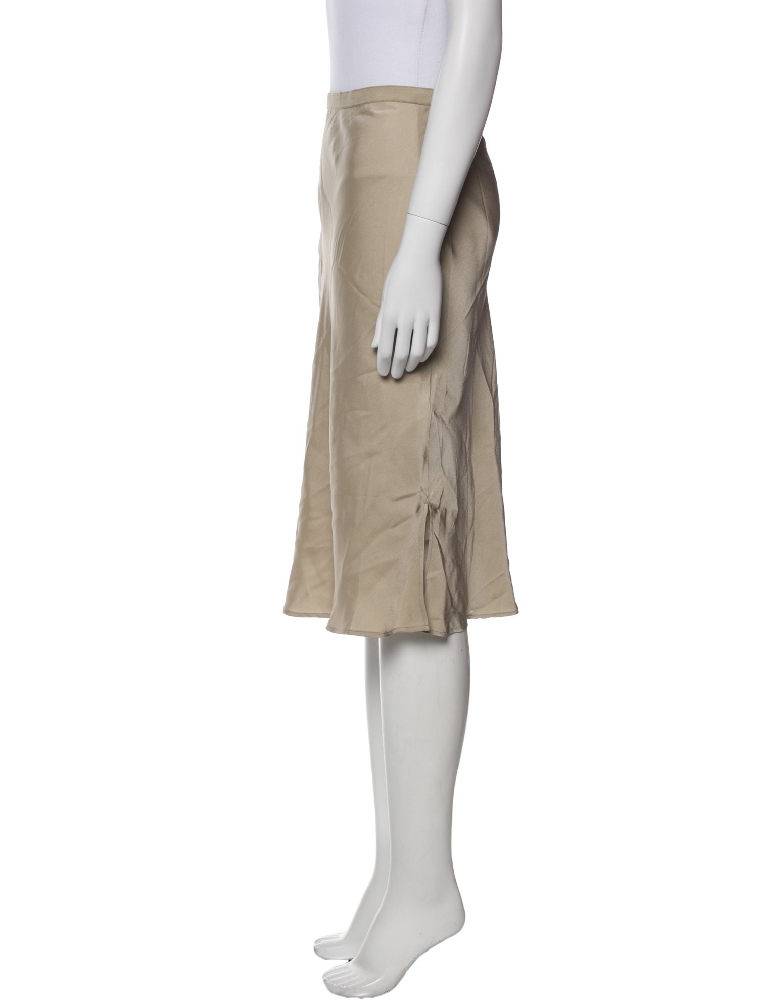 Anine Bing Silk Knee-Length Skirt