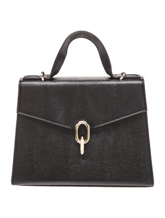 Anine Bing Saffiano Leather Top Handle Bag
