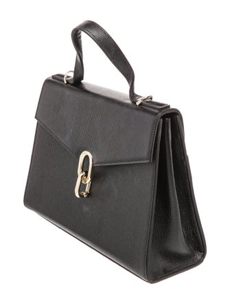 Anine Bing Saffiano Leather Top Handle Bag
