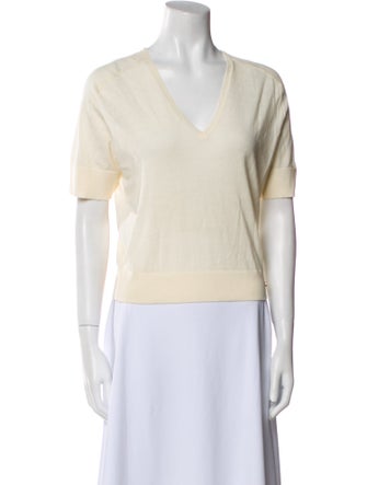 Anine Bing Merino Wool V-Neck Top