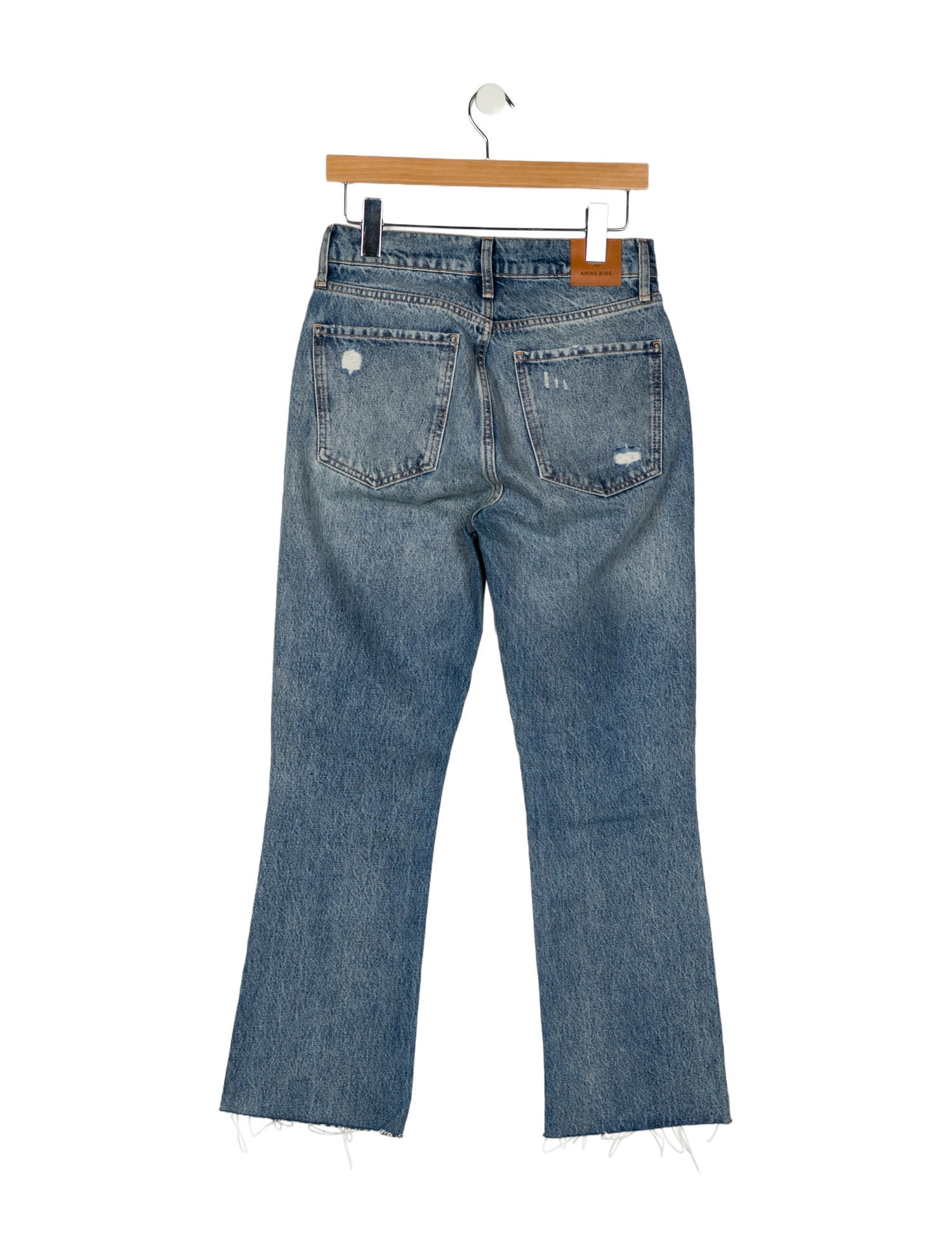 Anine Bing High-Rise Straight Leg Jeans