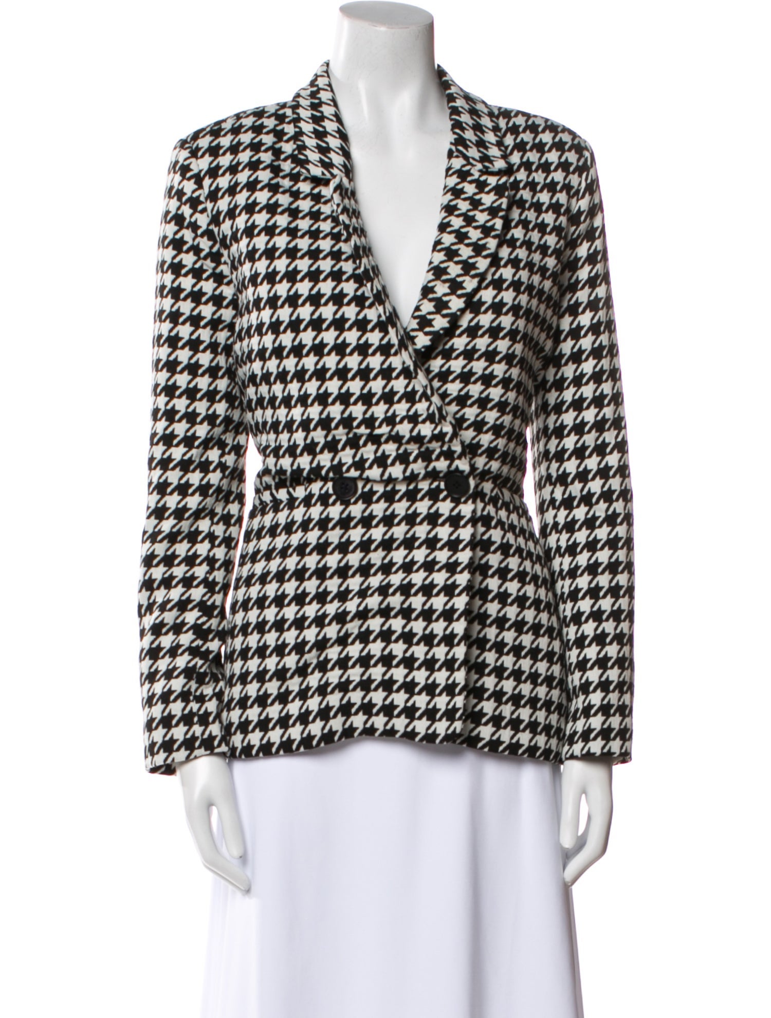 Anine Bing Houndstooth Print Blazer
