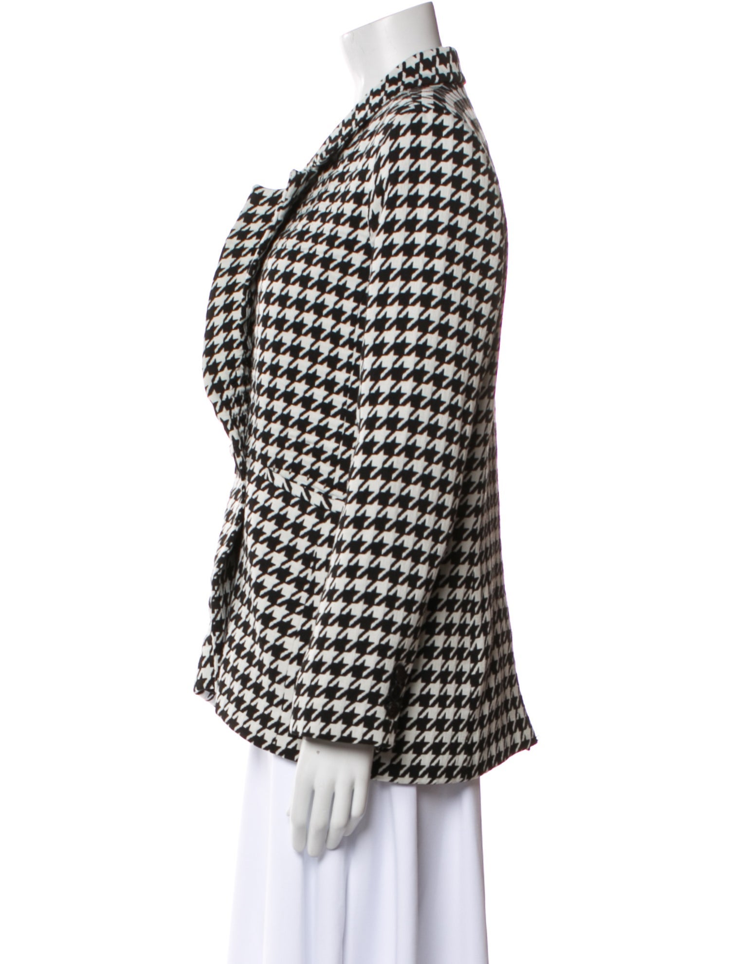 Anine Bing Houndstooth Print Blazer