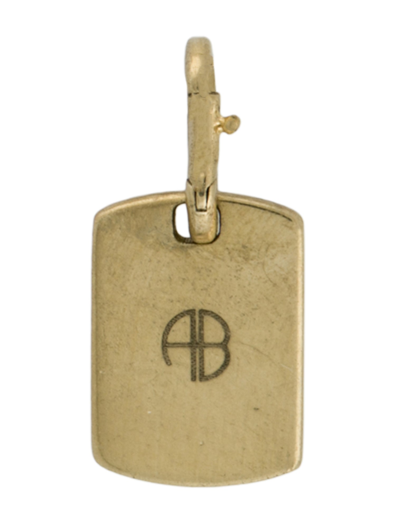 Anine Bing 14K Mini Dog Tag Charm