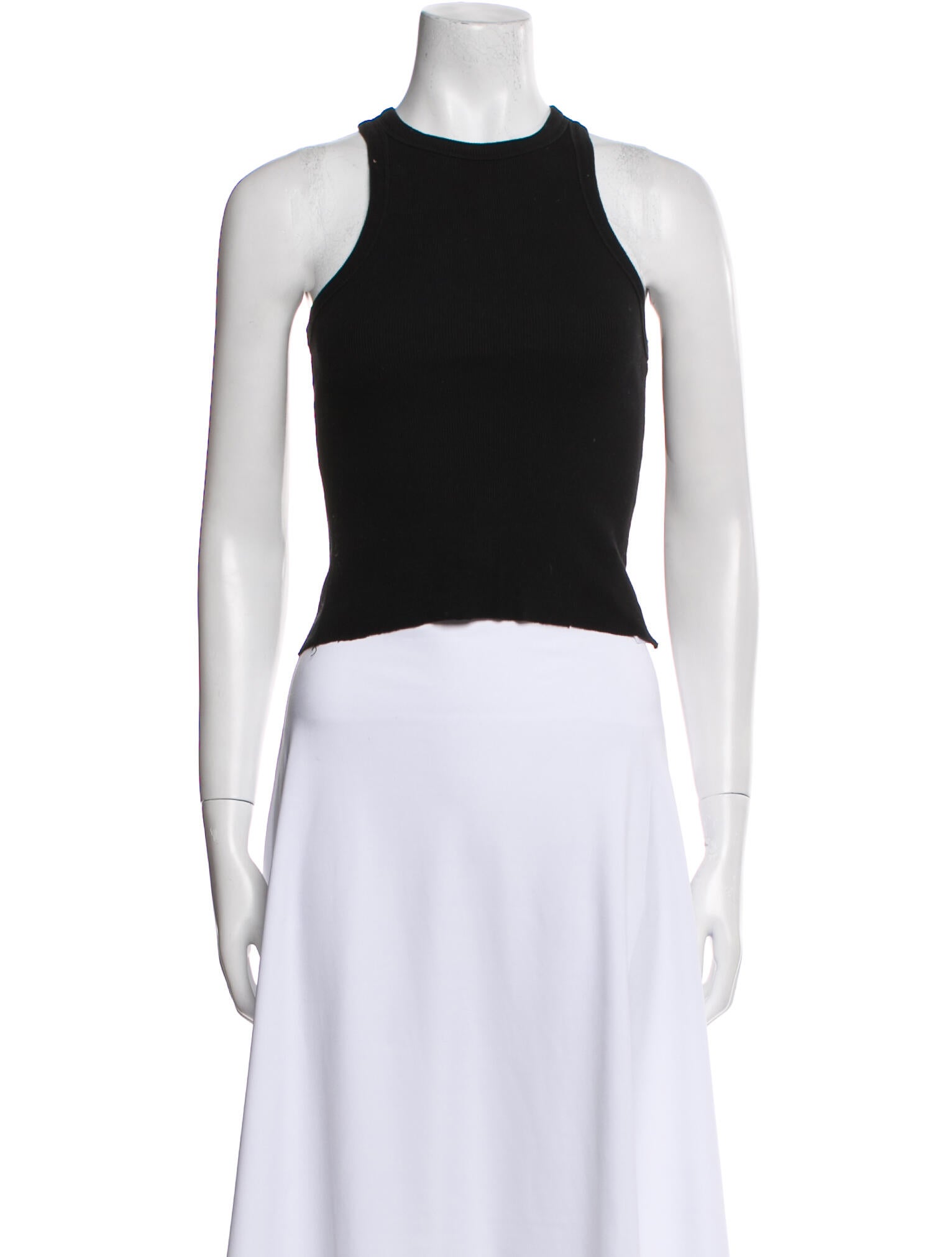 Anine Bing Crew Neck Sleeveless Crop Top