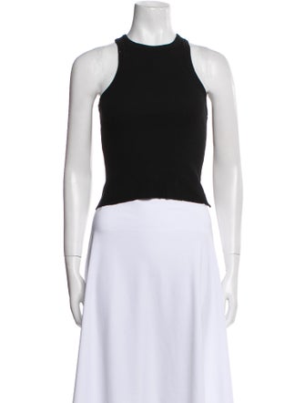 Anine Bing Crew Neck Sleeveless Crop Top