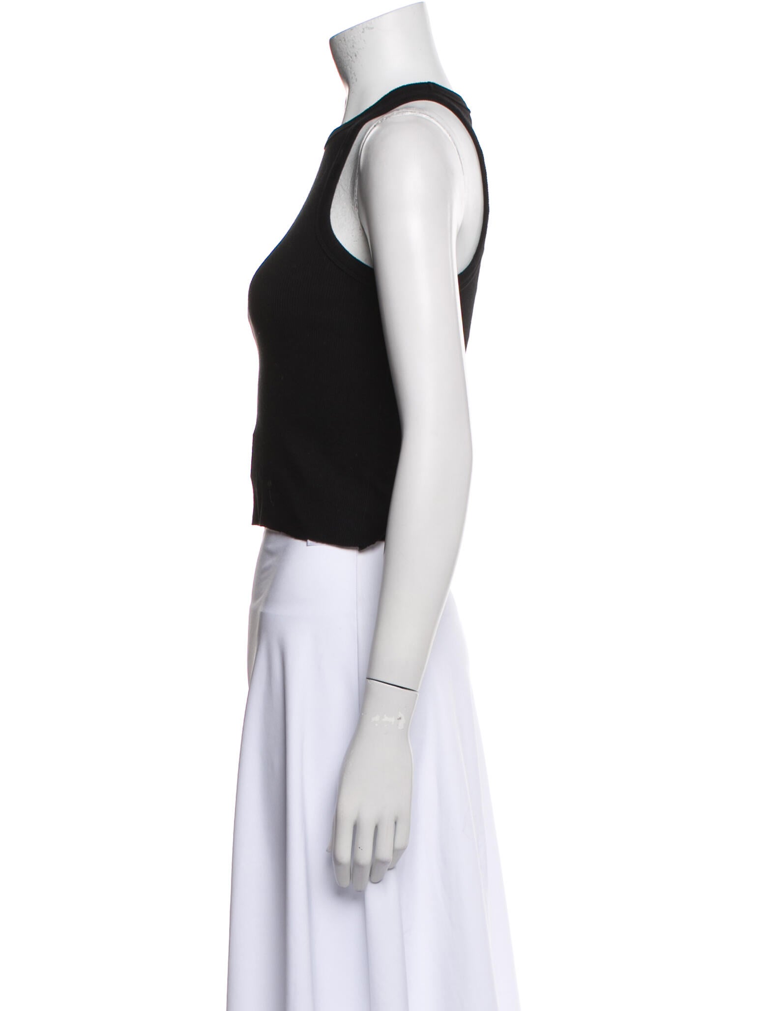 Anine Bing Crew Neck Sleeveless Crop Top