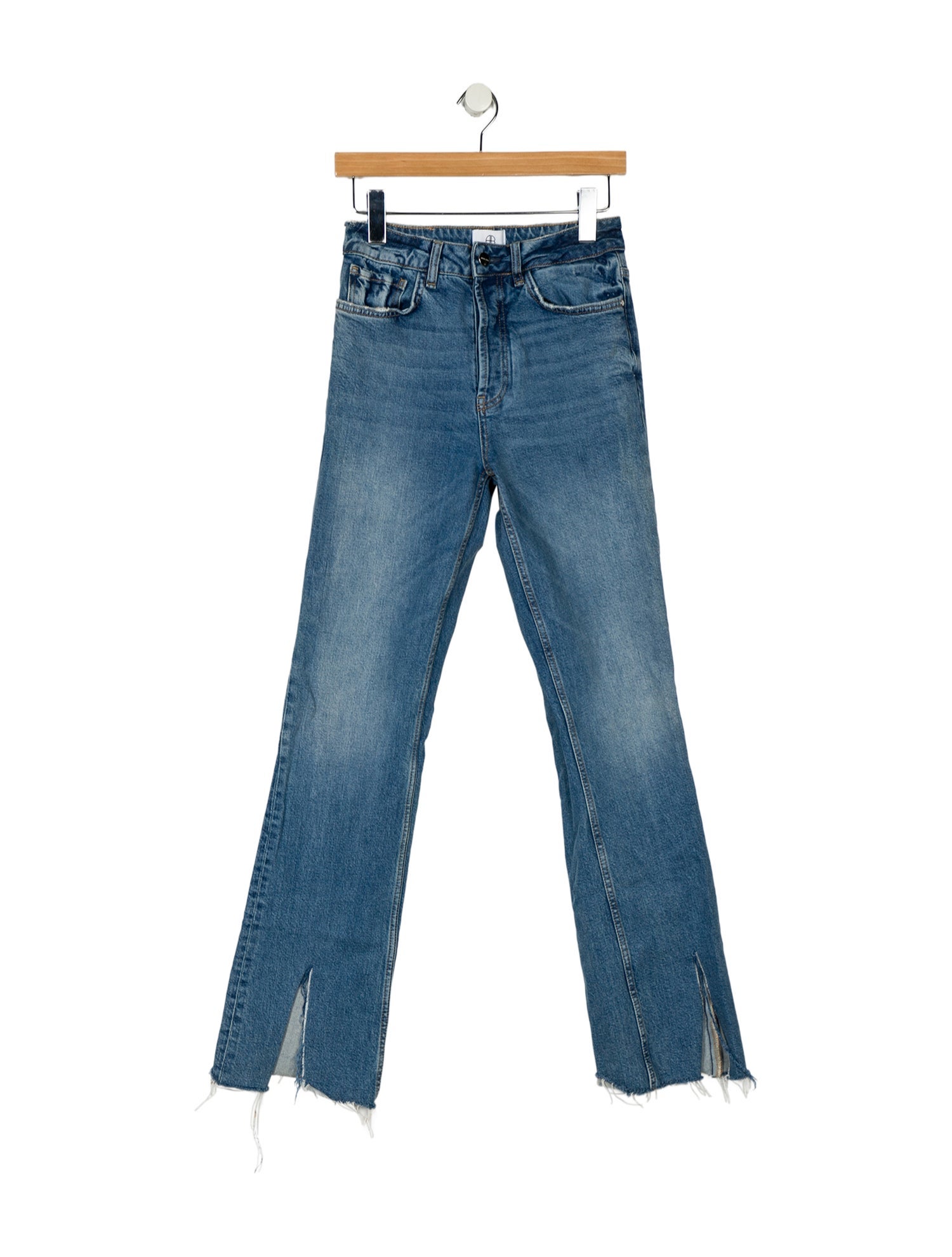 Anine Bing Mid-Rise Straight Leg Jeans