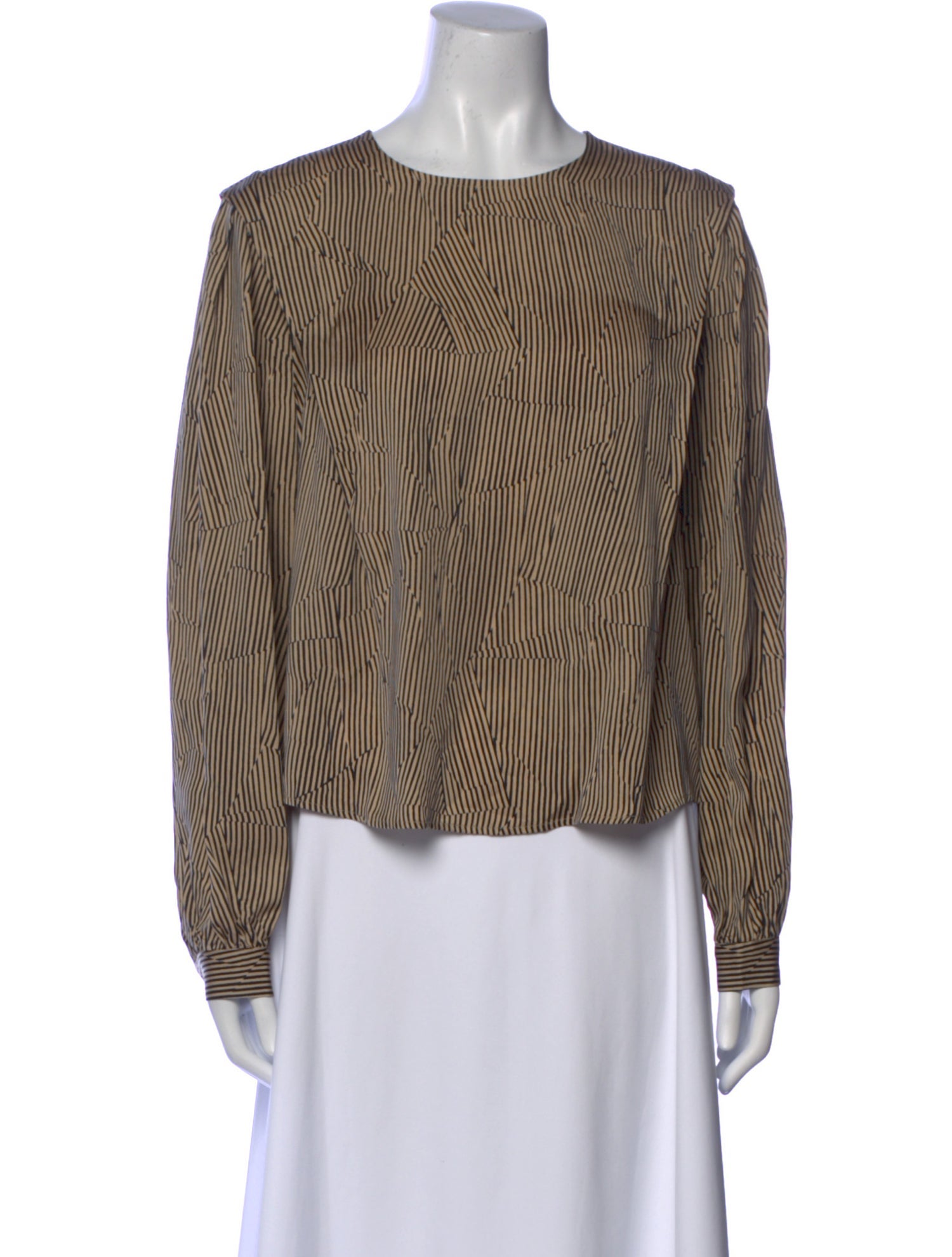 Anine Bing Silk Striped Sweatshirt