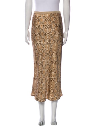 Anine Bing Silk Knee-Length Skirt