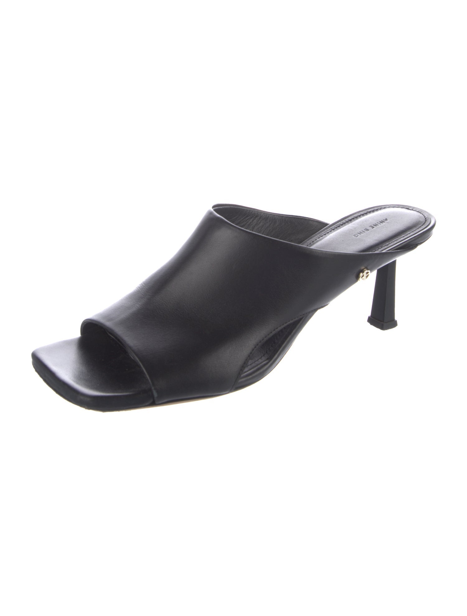 Anine Bing Leather Cutout Accent Slides