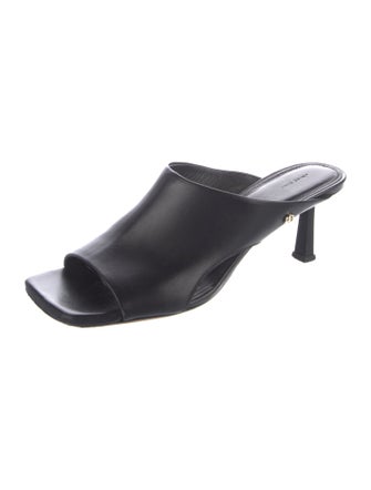 Anine Bing Leather Cutout Accent Slides