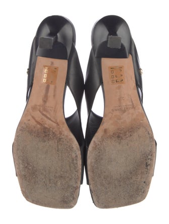 Anine Bing Leather Cutout Accent Slides