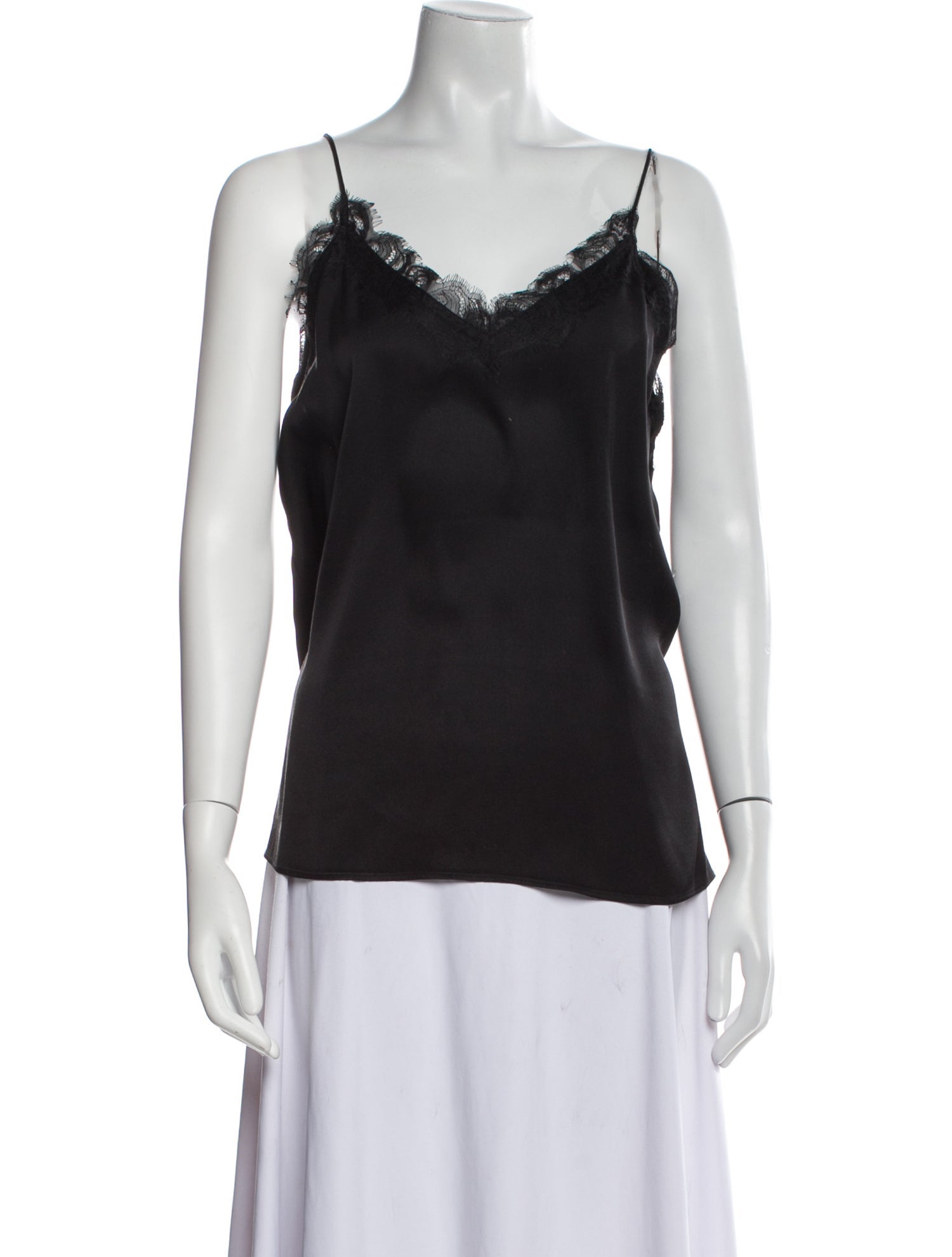 Anine Bing Silk V-Neck Top