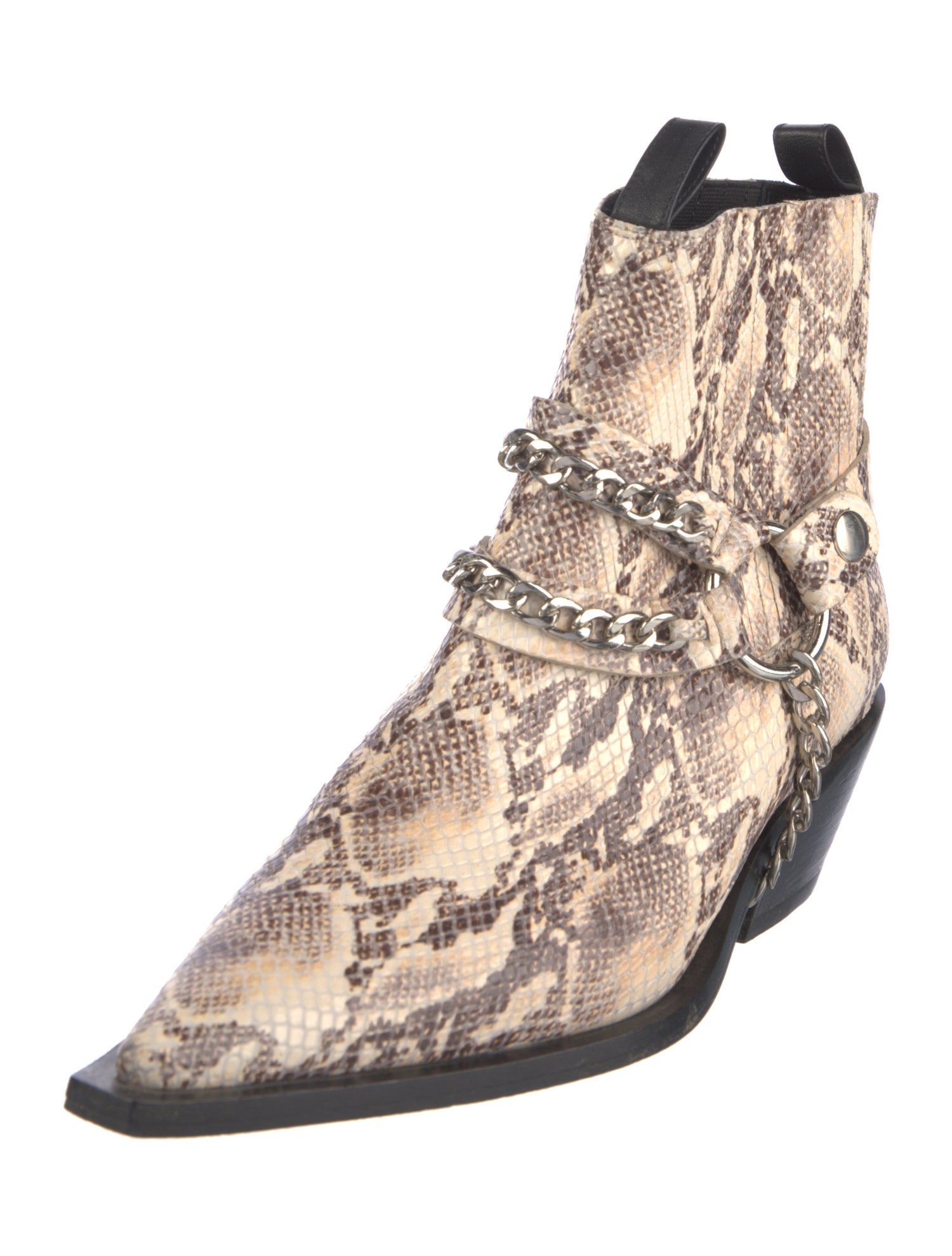 Anine Bing Snakeskin Animal Print Boots