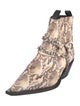 Anine Bing Snakeskin Animal Print Boots