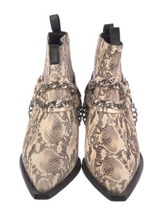 Anine Bing Snakeskin Animal Print Boots