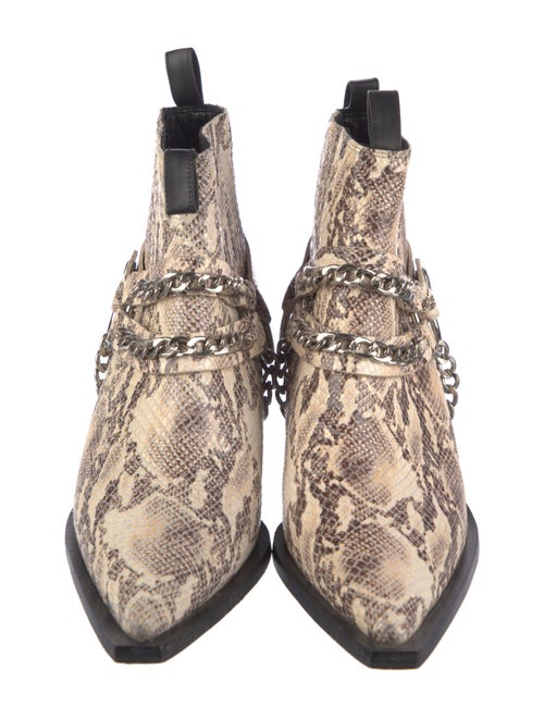 Anine Bing Snakeskin Animal Print Boots