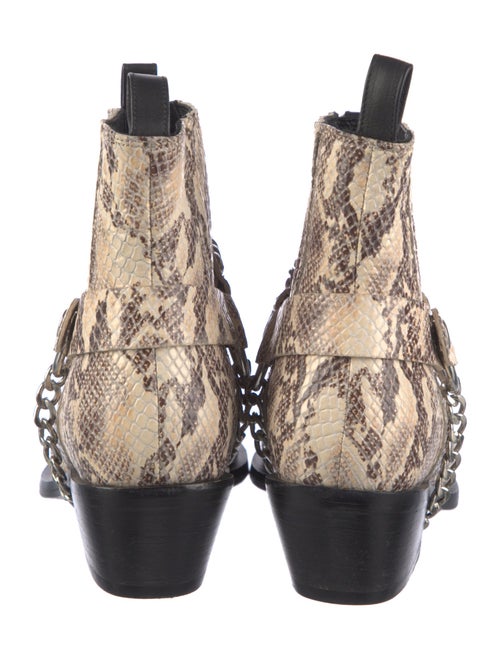 Anine Bing Snakeskin Animal Print Boots
