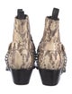 Anine Bing Snakeskin Animal Print Boots