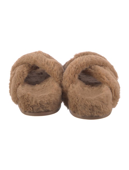 Anine Bing Fur Faux Fur Trim Slides