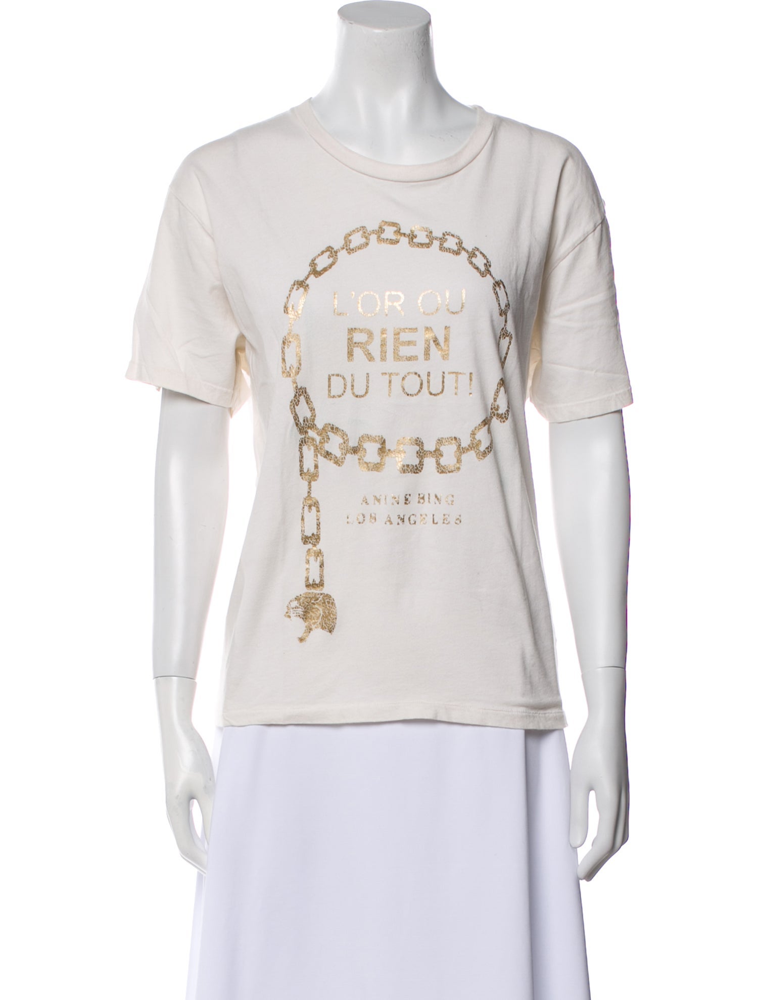 Anine Bing Graphic Print Crew Neck T-Shirt