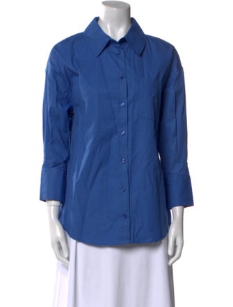 Anine Bing Three-Quarter Sleeve Button-Up Top