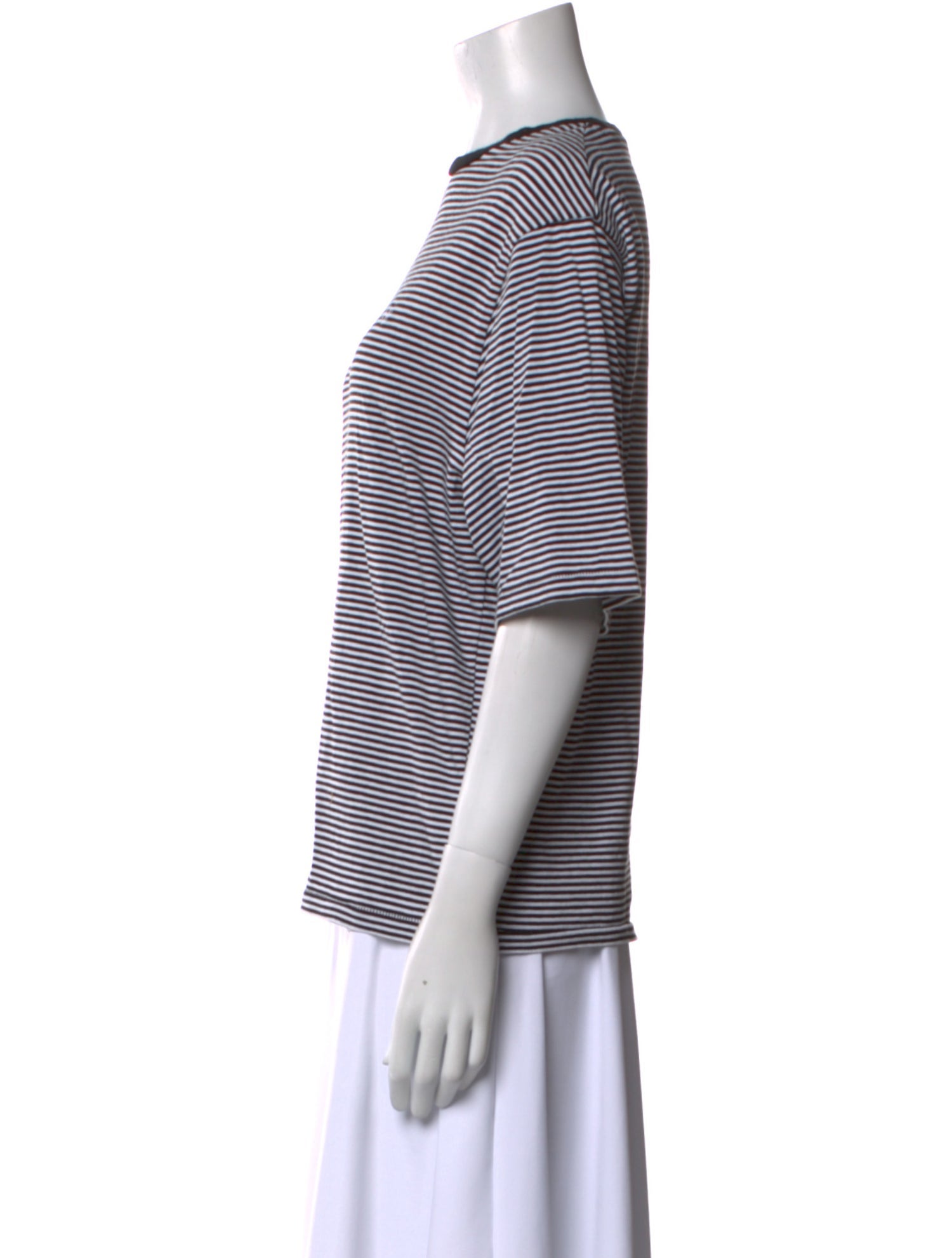 Anine Bing Striped Crew Neck T-Shirt