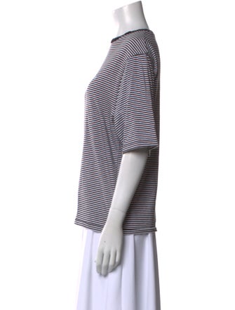 Anine Bing Striped Crew Neck T-Shirt