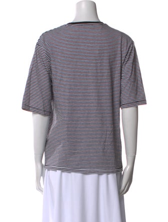 Anine Bing Striped Crew Neck T-Shirt