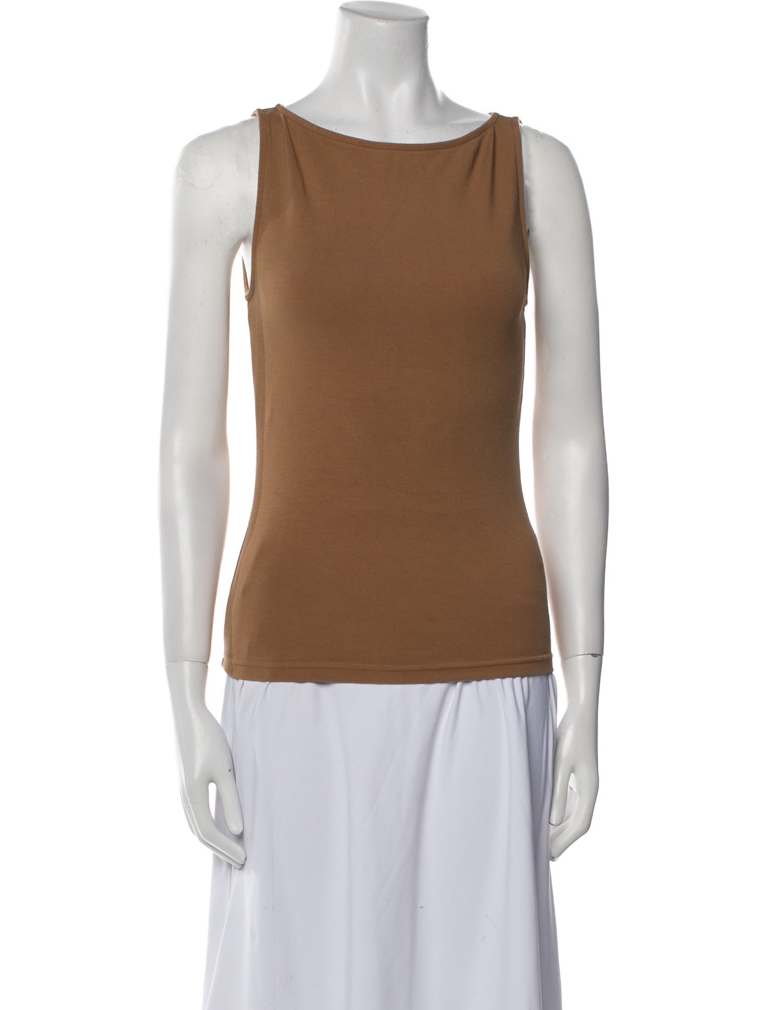 Anine Bing Bateau Neckline Sleeveless Top