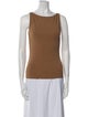 Anine Bing Bateau Neckline Sleeveless Top