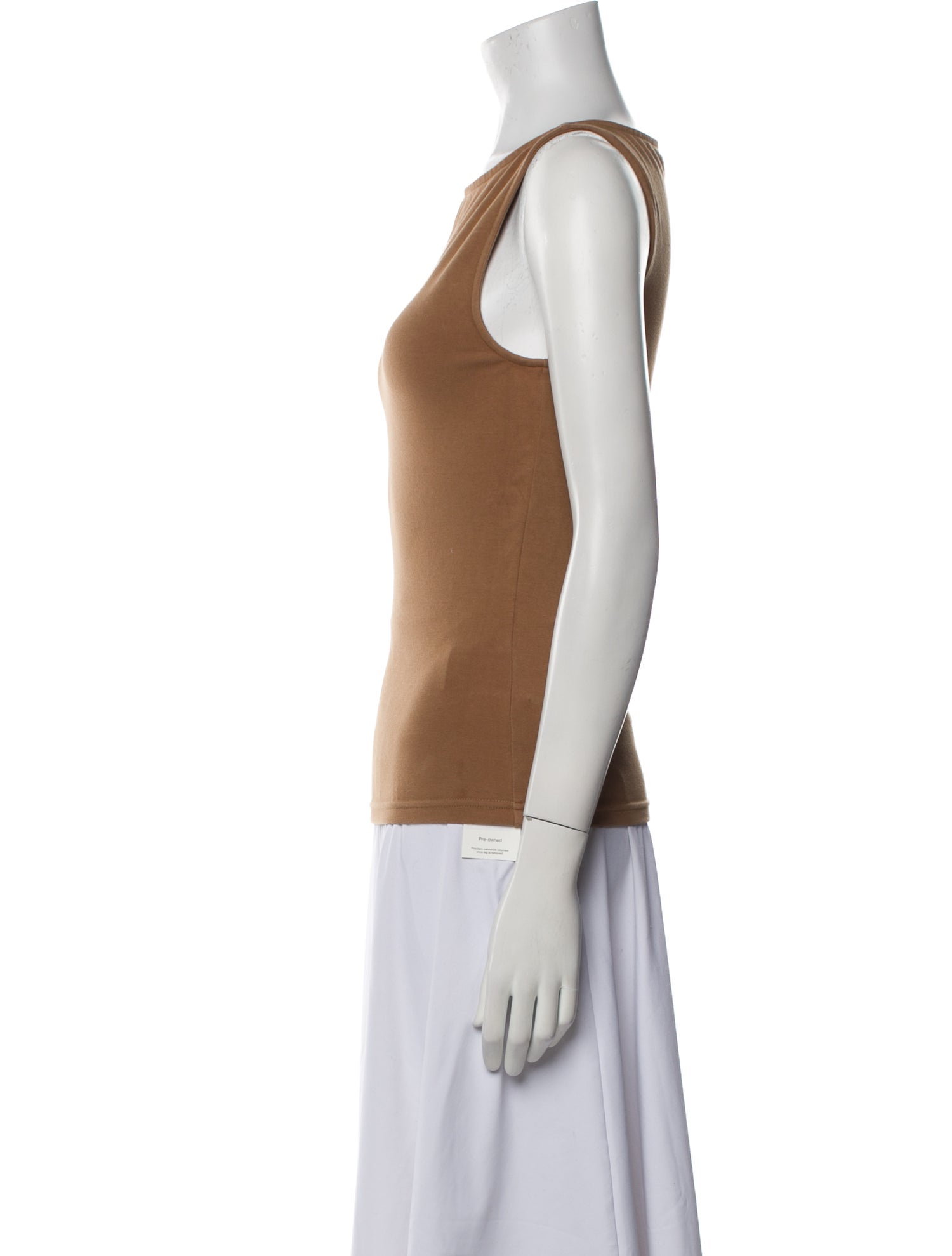 Anine Bing Bateau Neckline Sleeveless Top