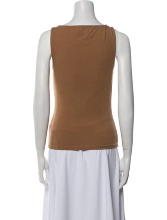 Anine Bing Bateau Neckline Sleeveless Top
