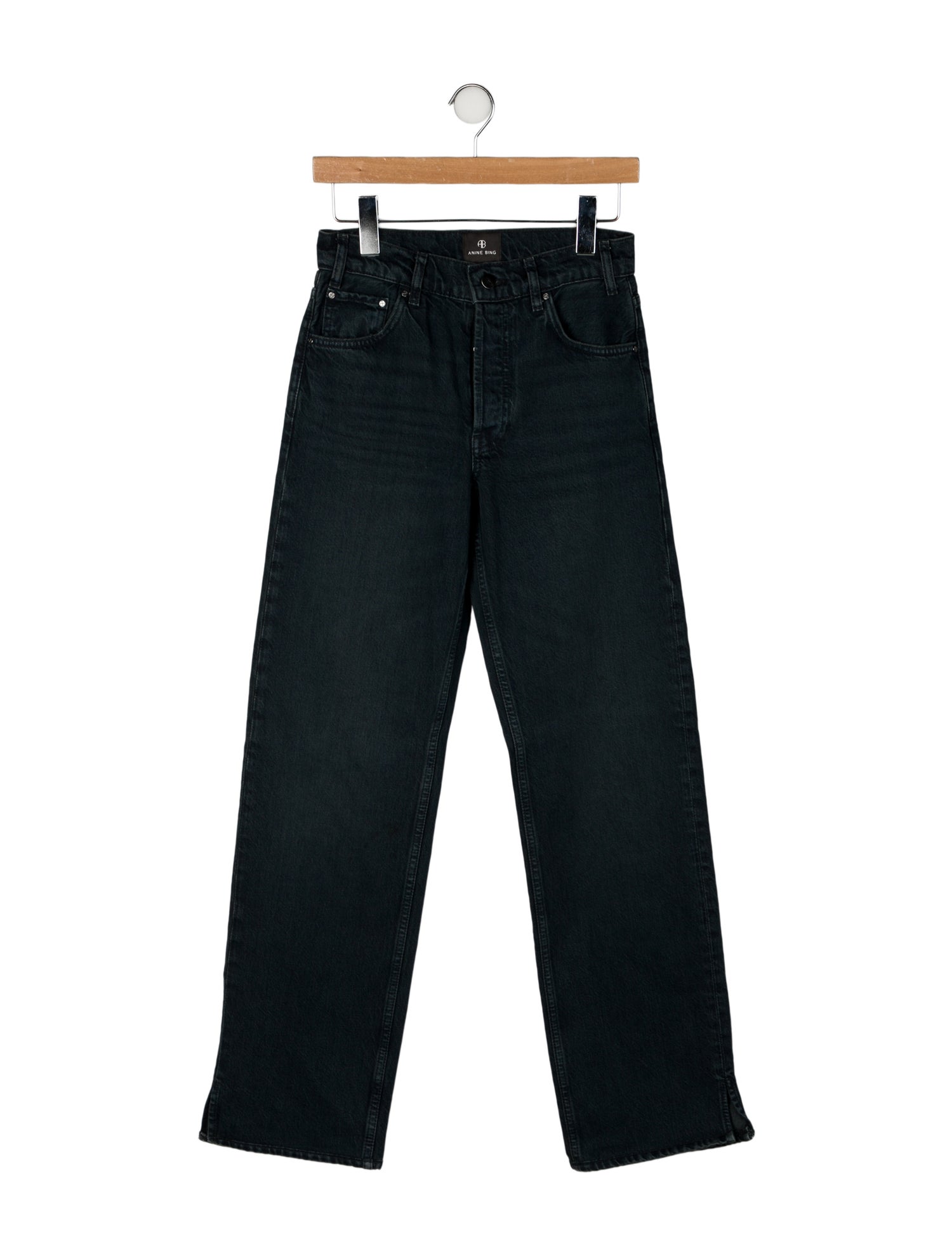 Anine Bing Mid-Rise Wide Leg Jeans