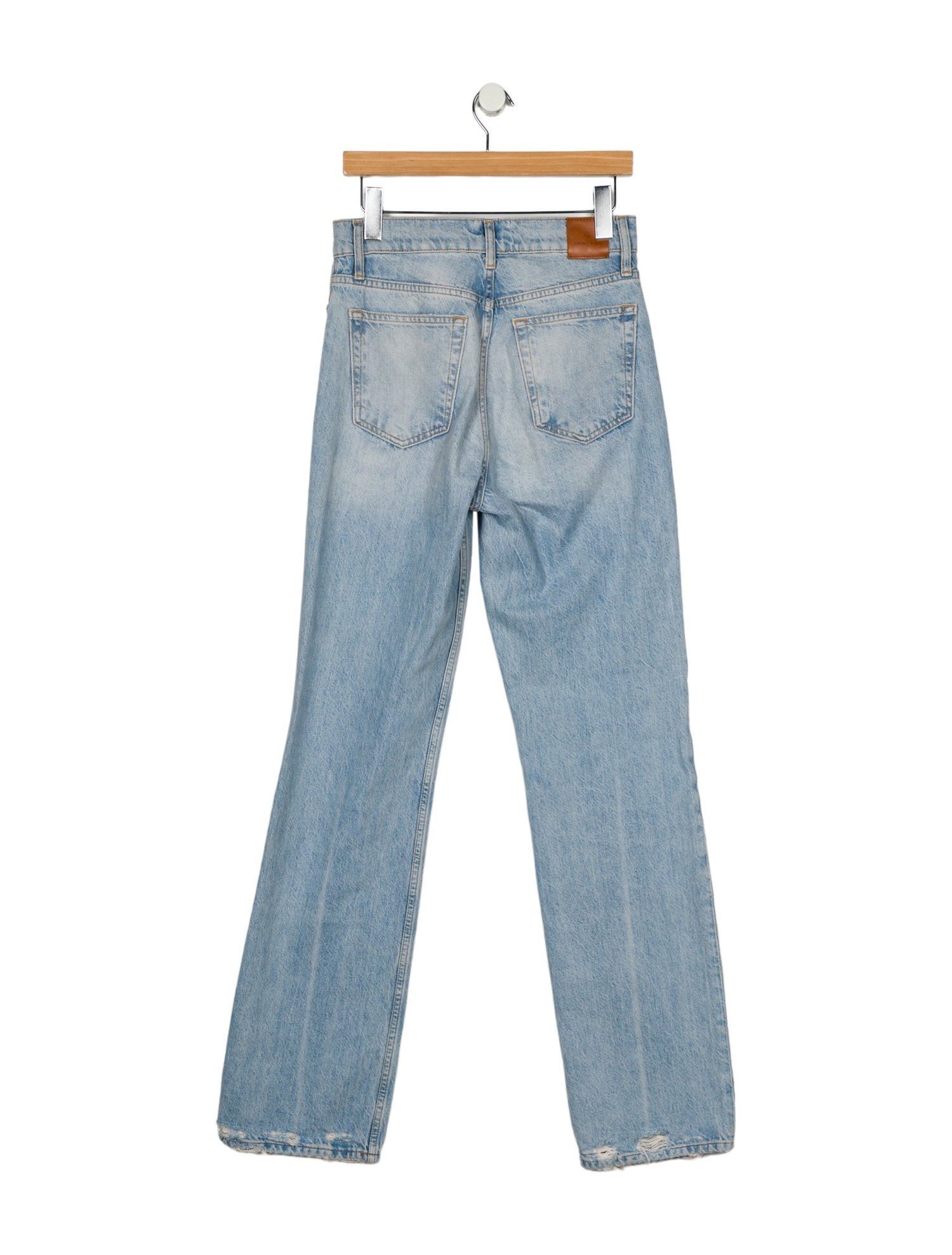 Anine Bing High-Rise Straight Leg Jeans