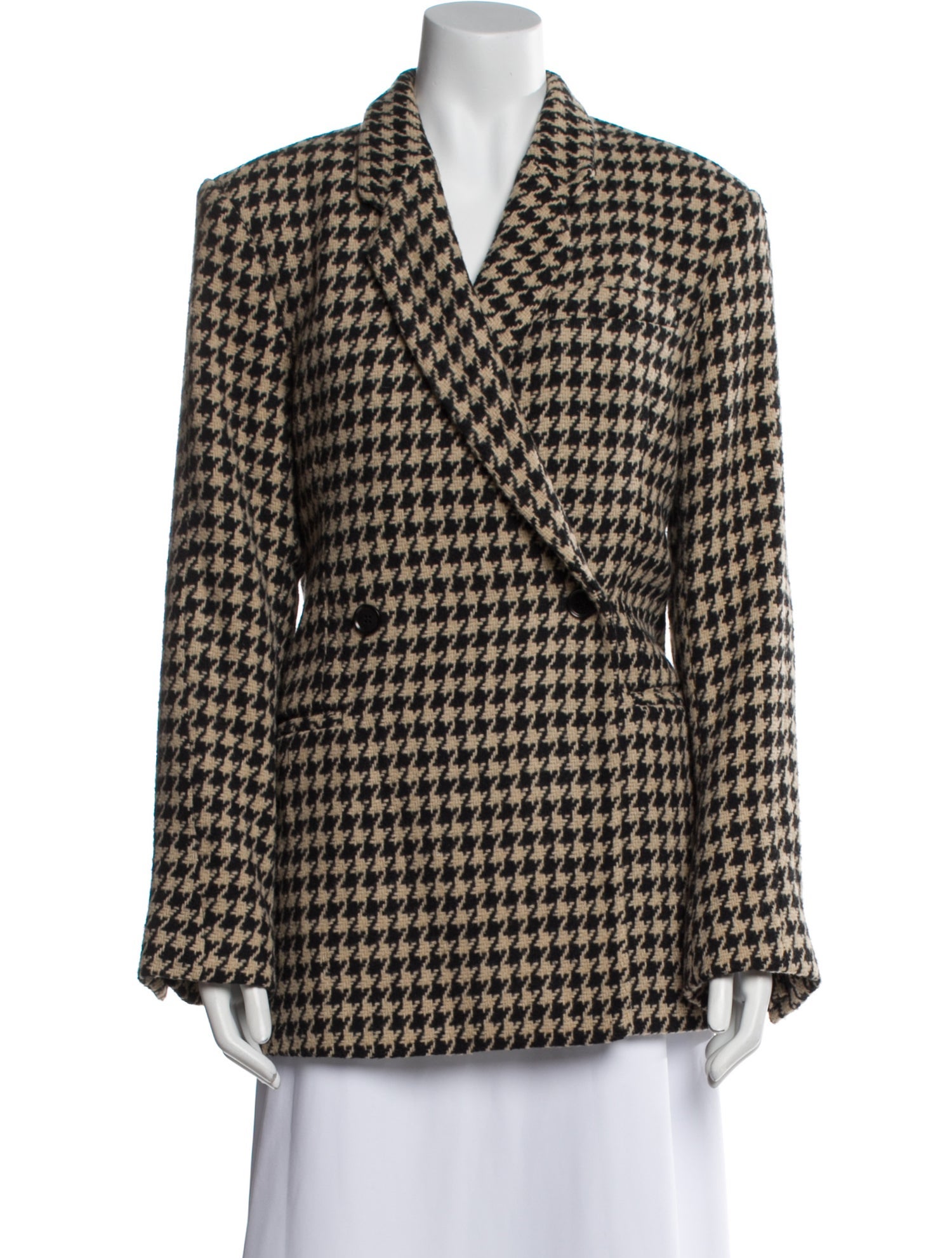 Anine Bing Houndstooth Print Blazer