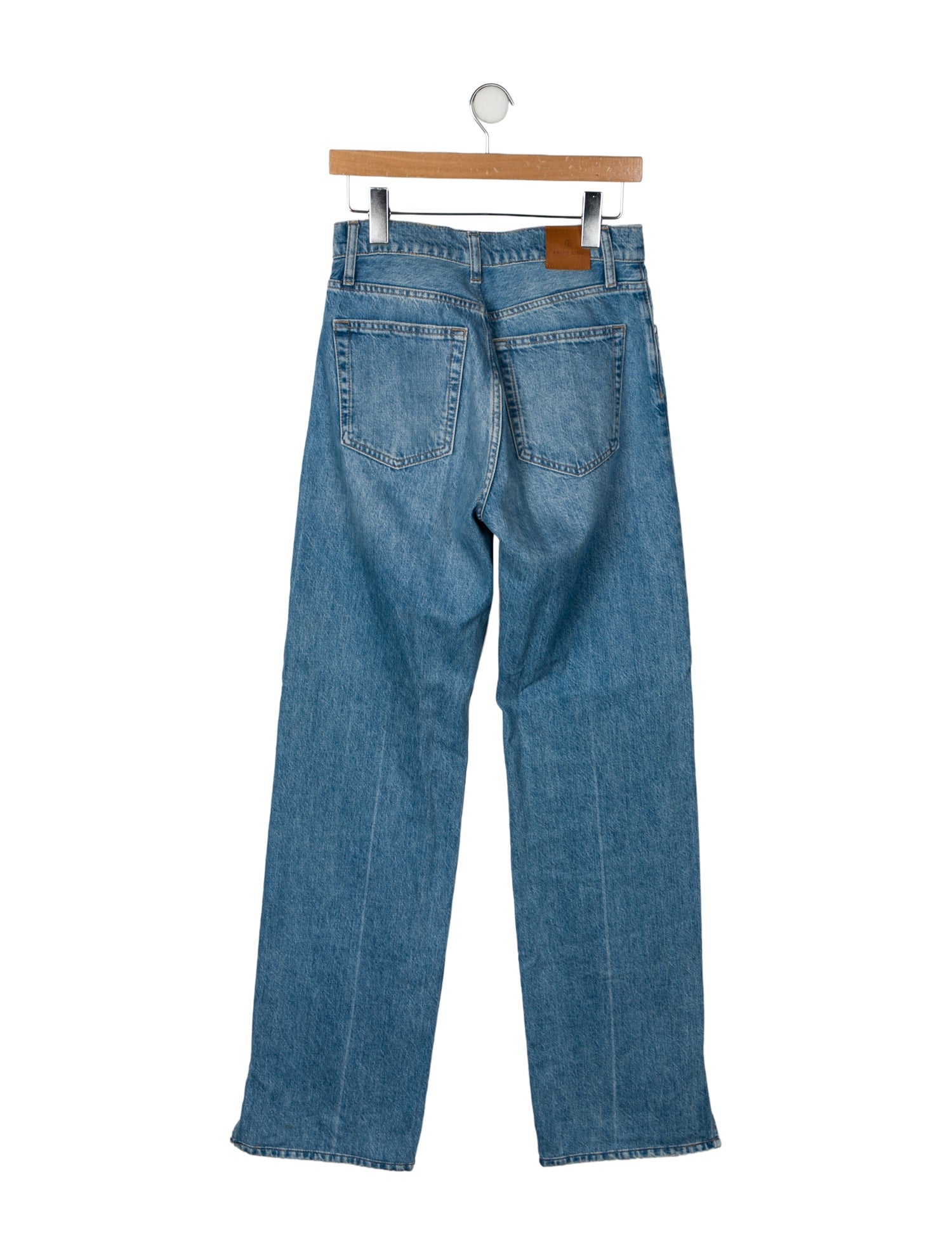 Anine Bing High-Rise Straight Leg Jeans